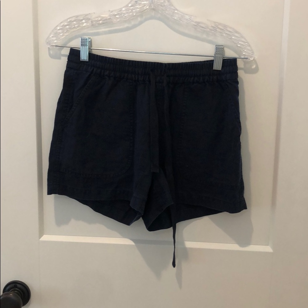 Navy linen shorts